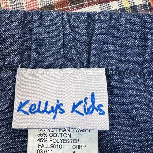 Kellys Kids Pants Girls 8 Madras Patchwork Elastic Waist Ruffle Hem Pull On - Picture 3 of 8