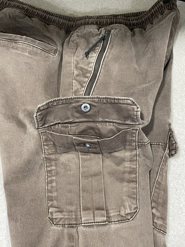 Hollister Men’s Cargo Jogger Pants Sz M Brown Advanced Stretch Multiple Pockets - Picture 7 of 12