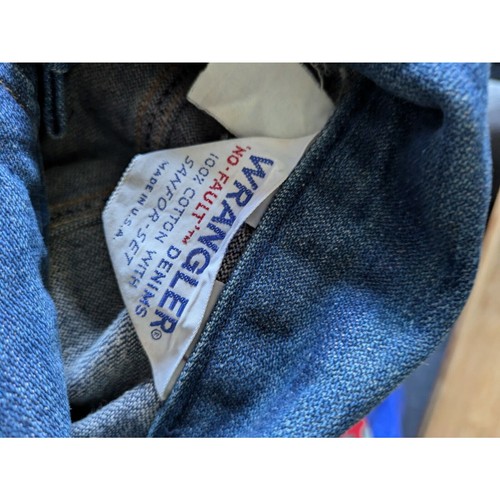 Vintage 1970s Wrangler Youth No Fault Denim Jacket Jean Trucker Embellished XL - Picture 3 of 16