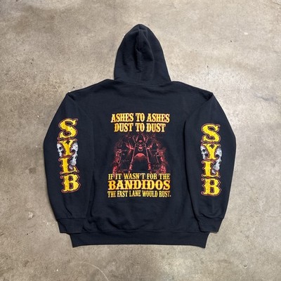 Vintage Harley Davidson Hoodie Mens 2XL Black 90s West Coast Biker Skulls Biker