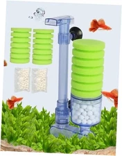  10-40 Gla Aquarium Sponge Filter Ultra Green Filter +2 Sponge + 2 Bio Balls