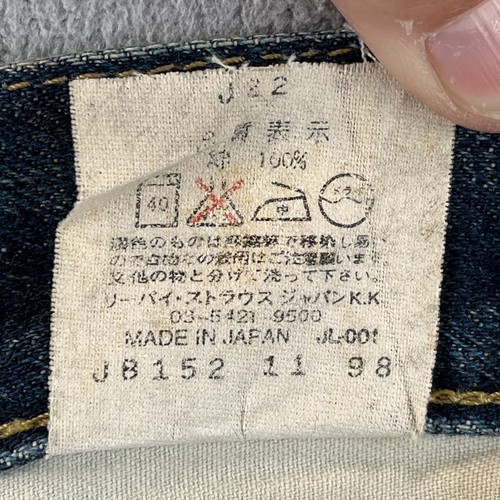 Pantalones de mezclilla Levis de colección para hombre 34x32 ribete grande E LVC aplastados destruidos etiqueta 36x36 Japón - Imagen 14 de 19