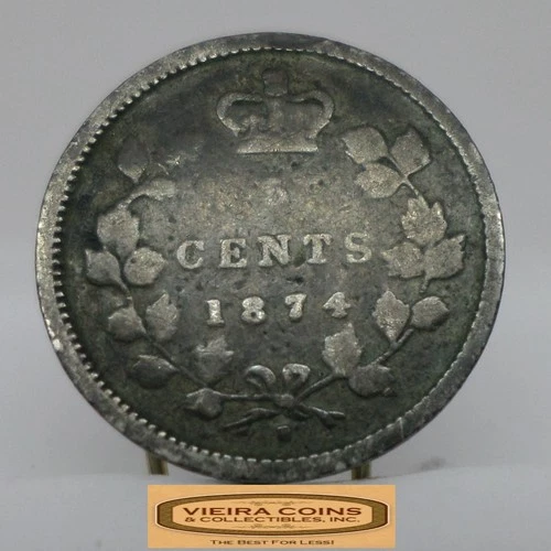 1874 Canada 5 Cents Silver — photo from the most recent tracked eBay sale