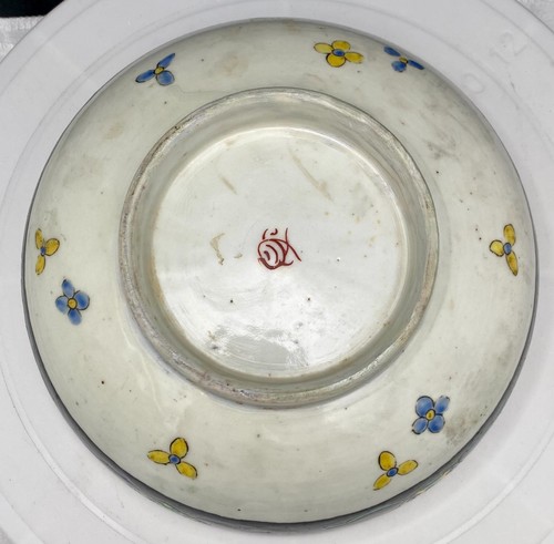 ANTIKE JAPANISCHE FOO LÖWE SHISHI RUNDE PORZELLANSCHALE 8,5" HANDBEMALT um 1910 g - Bild 8 von 9