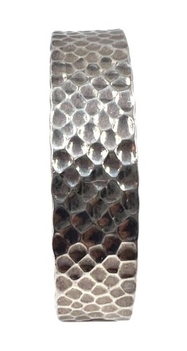 Silpada Sterling .925 Hammered Cuff Size 7 inches 1 inch gap 1/2-inch width Used - Picture 3 of 9