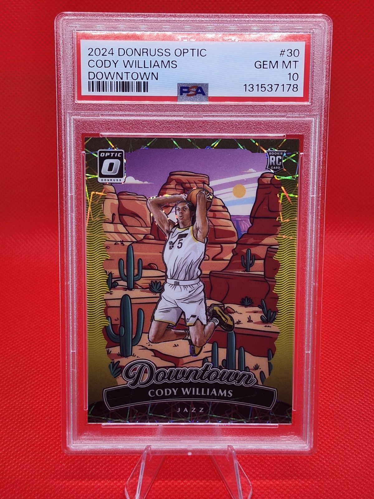 Cody Williams Downtown Rookie PSA 10 | 2024-25 Donruss Optic SSP Case Hit