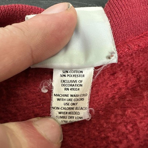 Vintage Champion Eco Iowa State Cyclones Crewneck Sweatshirt Red Size M - Picture 4 of 7