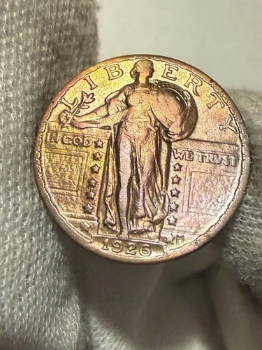 1926 Standing Liberty Quarter, Choice AU+ Toned Semi-Better Date