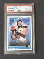 2018 Panini Donruss Rated Rookie Baker Mayfield #303 RC Buccaneers - PSA 10