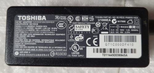 Adaptador de CA Toshiba 19V 2.37A 45W PA3822U-1ACA - Imagen 3 de 7