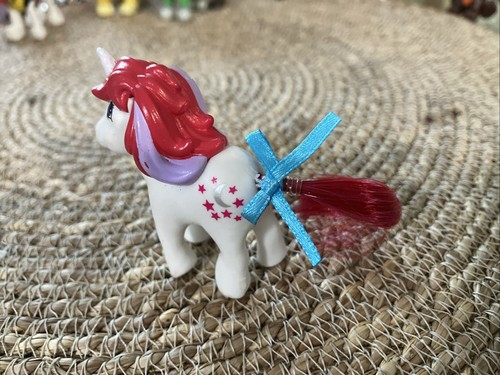 Vintage Moon Dancer My Little Pony White Unicorn Toy Red Hair, Stars Cutie Mark - Picture 7 of 8