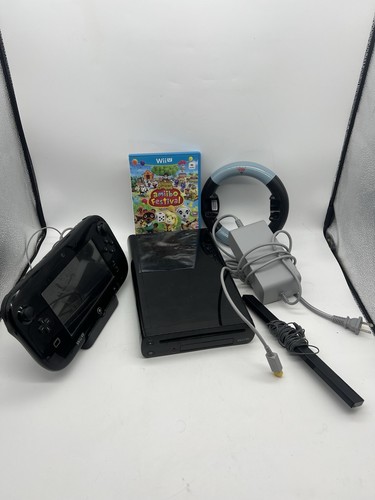 Nintendo Wii U Lot 32GB Konsole Schwarz GamePad + Cars Controller + Kabel + Spiel