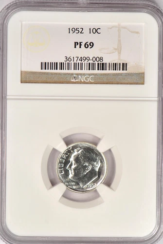 1952-P Roosevelt Dime Proof — photo from the most recent tracked eBay sale