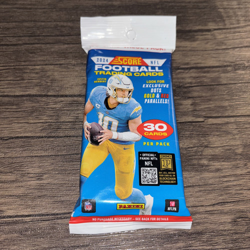 2024 Score Football-30 Card Hanger Pack-Factory Sealed- Dots Gold & Red Parallel - Picture 1 of 5