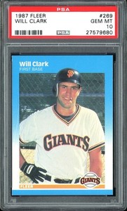 WILL CLARK 1987 FLEER #269 PSA 10 GEM MINT RC