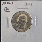 1954- S Gem BU Washington Silver Quarter