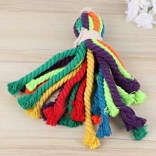 Pet Bird Parrot Colorful Cotton Rope Toy Toys for Conures Swing Hanging