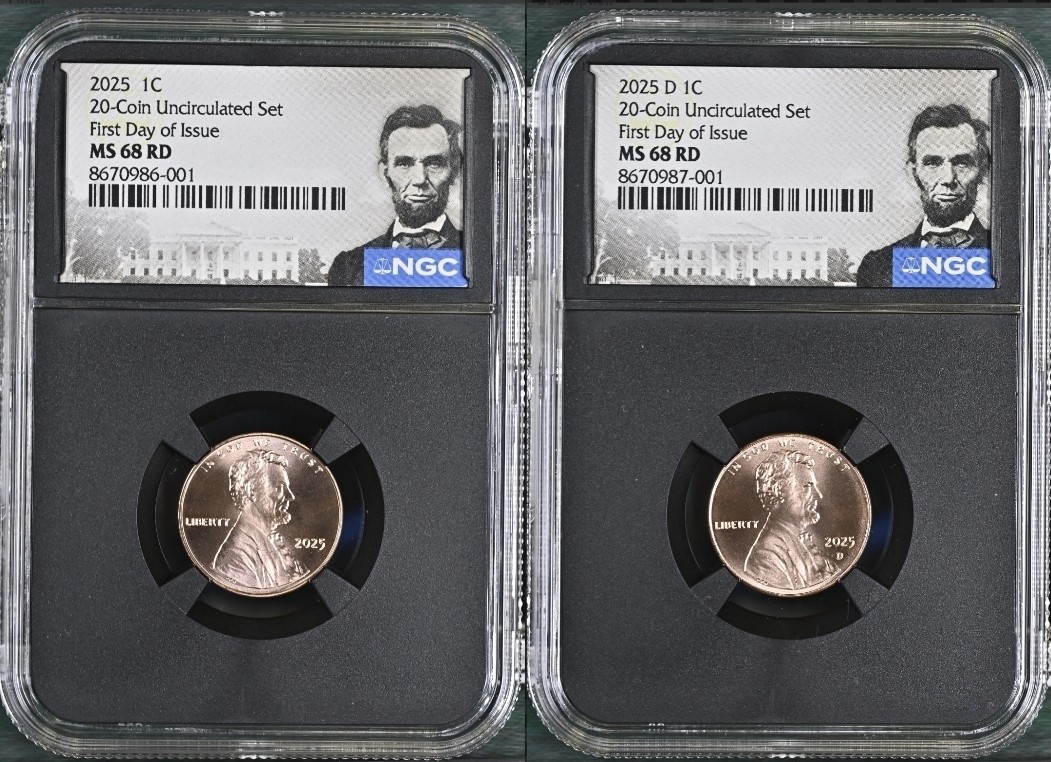 2025 P & D 1C Penny Abraham Lincoln Shield Cent NGC MS68 RD Red