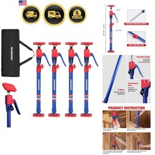 Cabinet Jack Support Pole, 23-5/8" to 45-1/4" Steel Telescopic Quick Support ...