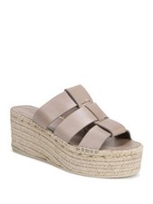 VINCE. Womens Beige 2" Platform Sabella Wedge Espadrille Shoes 7.5 M