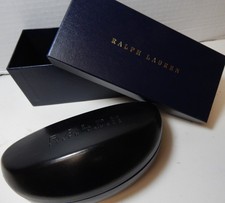 RALPH LAUREN Black Sunglasses / Eyeglasses Oversized Hard Case w RL Storage BOX