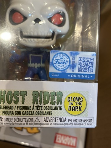 Funko Pop! Marvel Strange Tales Ghost Rider (Glow) Entertainment Earth Exclusive - Picture 5 of 5