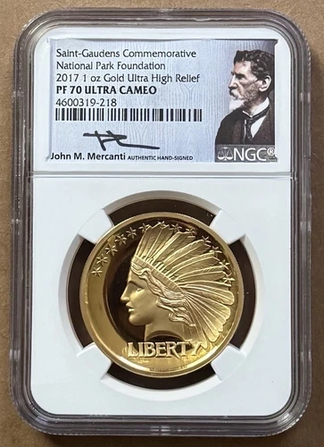 2017 Saint Gaudens 1 oz Gold Ultra High Relief NGC PF70