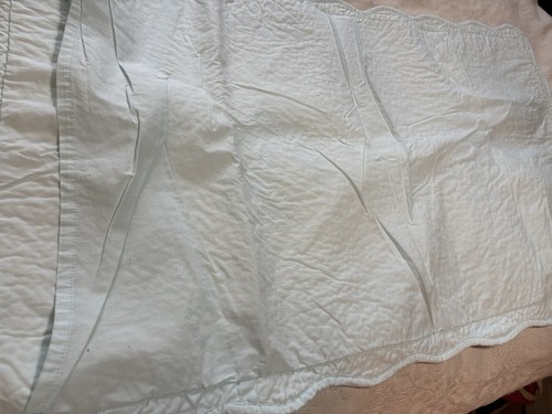 Single Martha Stewart 100% Cotton King Pillow Sham Soft Aqua Blue Quilted - Picture 6 of 7