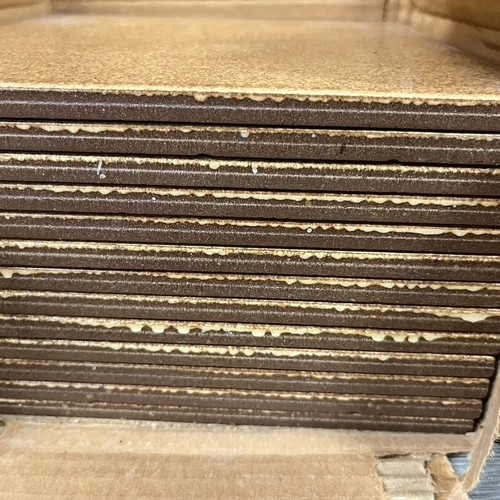 13 VTG 70's Tile Trivet Brown Shades Textured Pattern Handmade Marazzi USA 8x8" - Picture 3 of 16