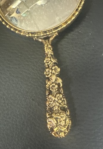Beautiful Brass Pocket Mirror Reserve Mini victorian Small - Picture 2 of 4