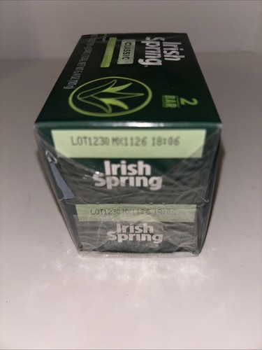 New Irish Spring Soap Bar Classic ALOE Two 3.2oz Bars New Old Stock Free Ship - Picture 4 of 4