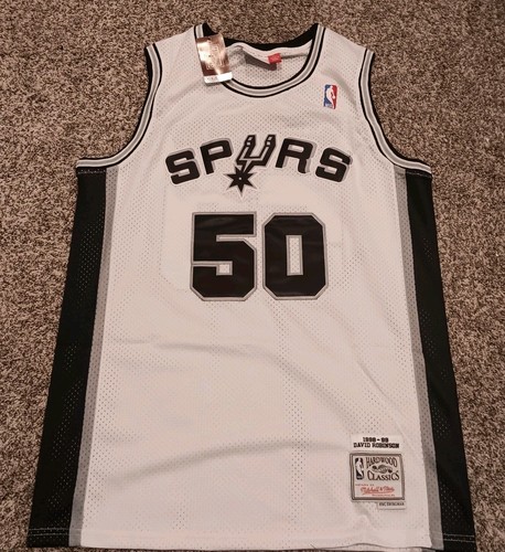 Medium David Robinson 1998 San Antonio Spurs White NBA Jersey Brand New - Picture 2 of 2