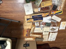 HO TRAIN LOT OF MISC. STUFF BOXES TRAIN PARTS ETC.