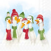20 Servietten Edgar & Friends Enten Tiere Schal MüTze Bauernhof Lustig 33X33Cm