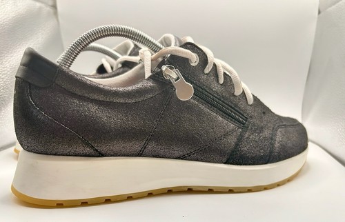 Munro Sutton SCHWARZ Wildleder/Stoff Kombi Leder Sneaker Schuhe Fußgewölbe Unterstützung 10,5 W - Bild 8 von 13