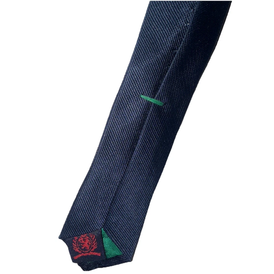 Tommy Hilfiger Vintage Seda Azul Y Dorado Rayas Foto 3 de 3