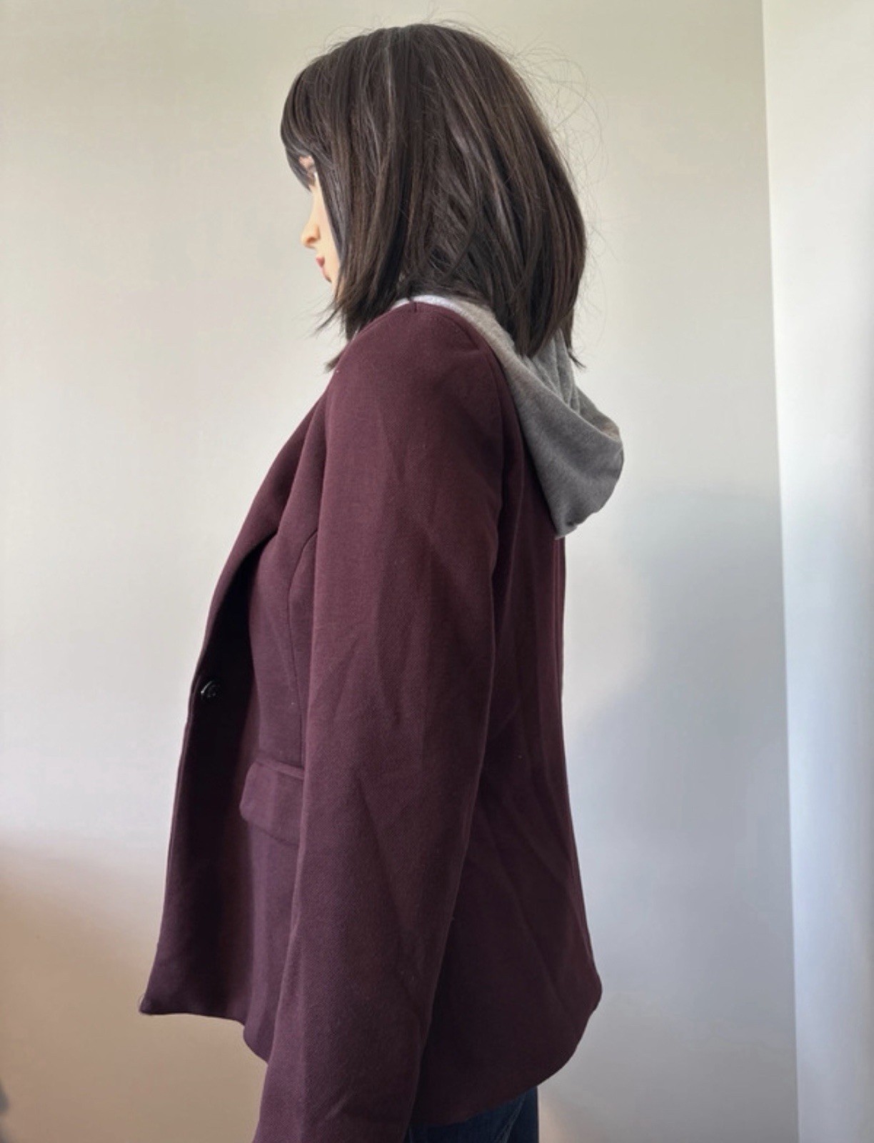 one by chapter one Burgundy Collared Button Blaze… - image 7