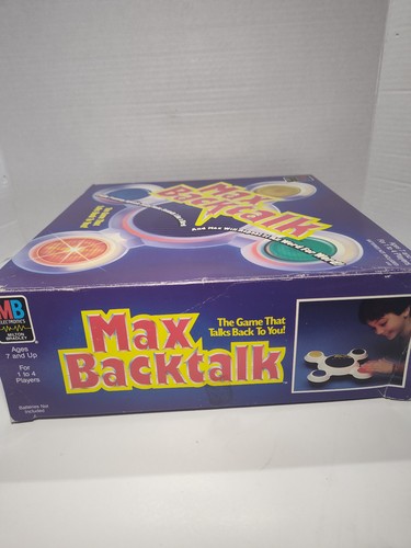 Max Backtalk Game Milton Bradley Vintage 1986 Electronic Works COMPLETE in box - Picture 3 of 9