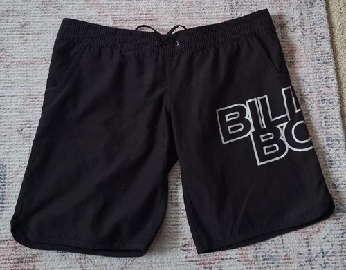 Womens Billabong Peachy Boardshorts Surf Swim Sze 12 Black Polyester New E44