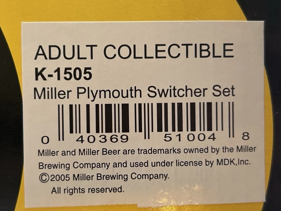 O K-Line K-1505 Miller Plymouth Switcher Set - (NEW IN BOX) - Image 3 of 4