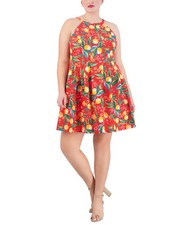 Vince Camuto Women's Plus Sz Dress 16W Size Printed Fit & Flare