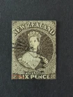 1863 New Zealand - Yv#20a, 6 pence Fil. star, stamp used