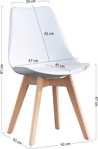 Wehome - Set 4 Sedie Candice, Sedie Sala Da Pranzo O Ufficio, Sedia Ergonomica, - Foto 3 di 12