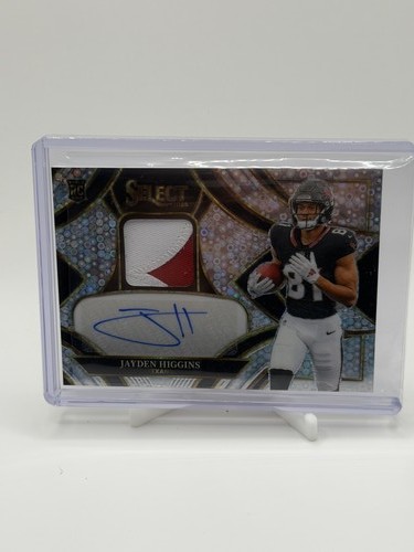2025 Panini Select #RSMP-JHS Jayden Higgins Rookie Signature Disco Prizm /45