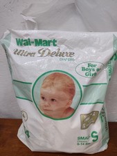Walmart Ultra-Deluxe Diapers 1988 small vintage 13