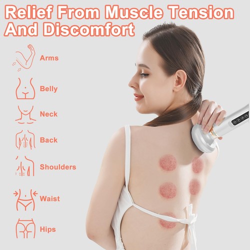 Massaggiatore Elettrico a Coppettazione Massaggiatore Cellulite per Gambe Addome - Foto 10 di 24