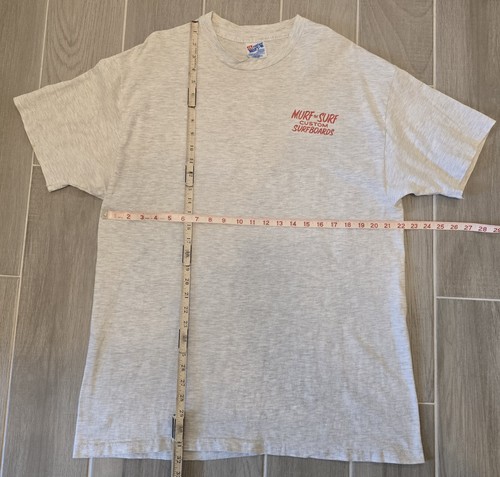 Vintage Murf the Surf Custom Surfboards Shirt XL Hanes Single Stitch USA Gray - Picture 4 of 13