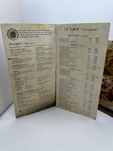 Menu From Your Favorite Restaurant OLIVE GARDEN Italian *Two Menus Included* - Picture 3 of 9
