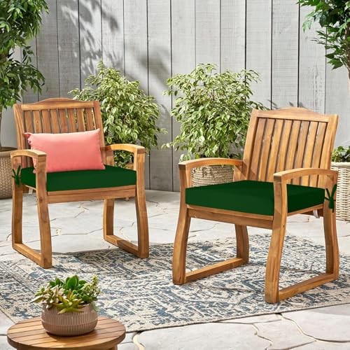 Waterproof Outdoor Chair Cushions Set of 2, Square Outdoor Seat Cushions with - Bild 7 von 7