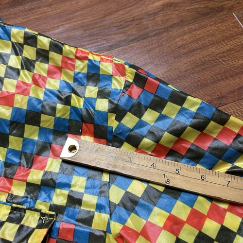 Vtg Obermeyer Wind Shirt XL Skiing 100% Nylon Checkered Button Pocket Tee Japan - Picture 17 of 18